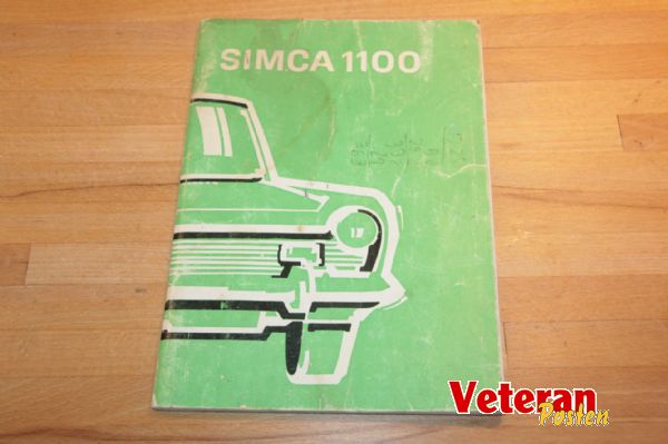 Simca 1100 .Instruktionsbog